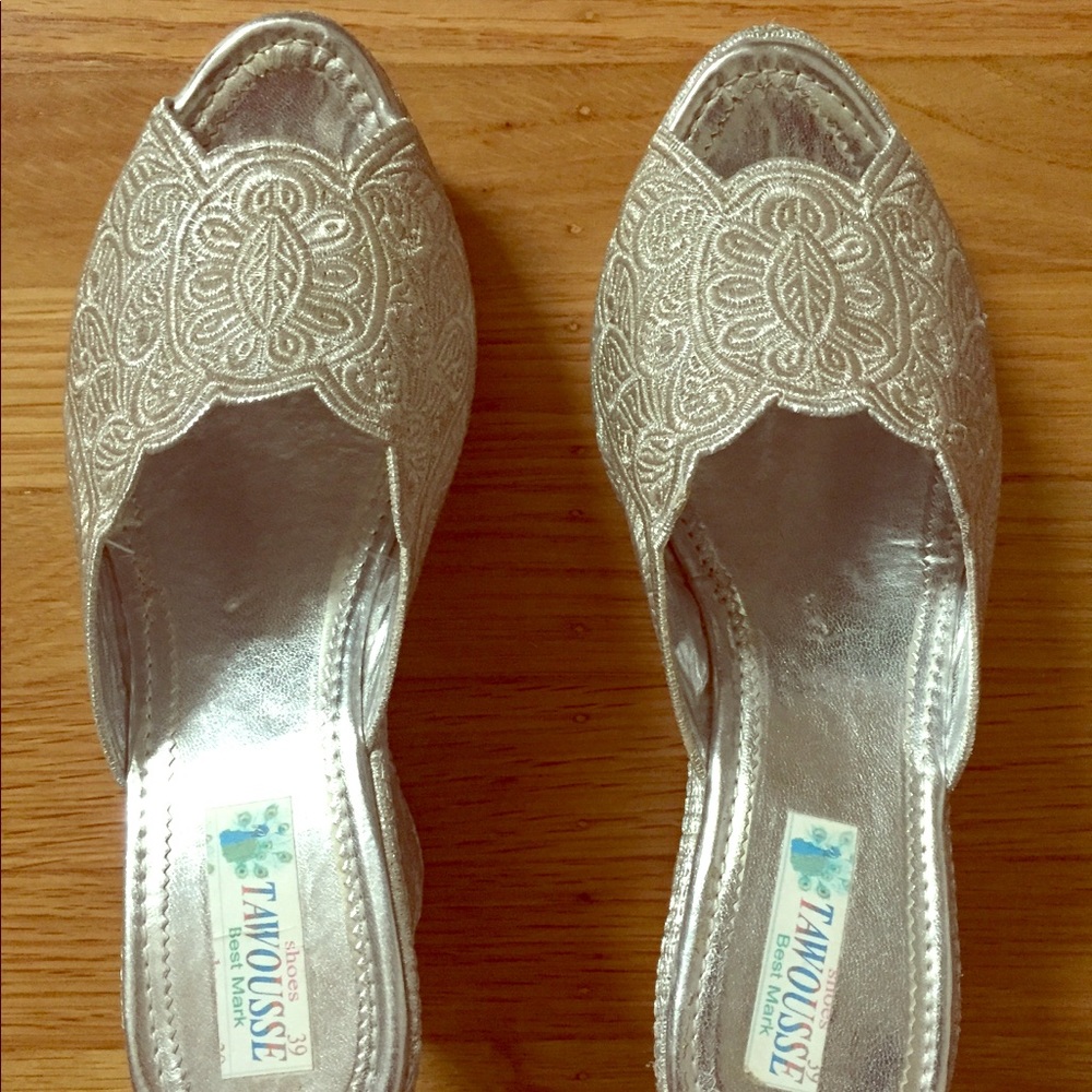 Moroccan Silver Platform Heels 7 Ethnic